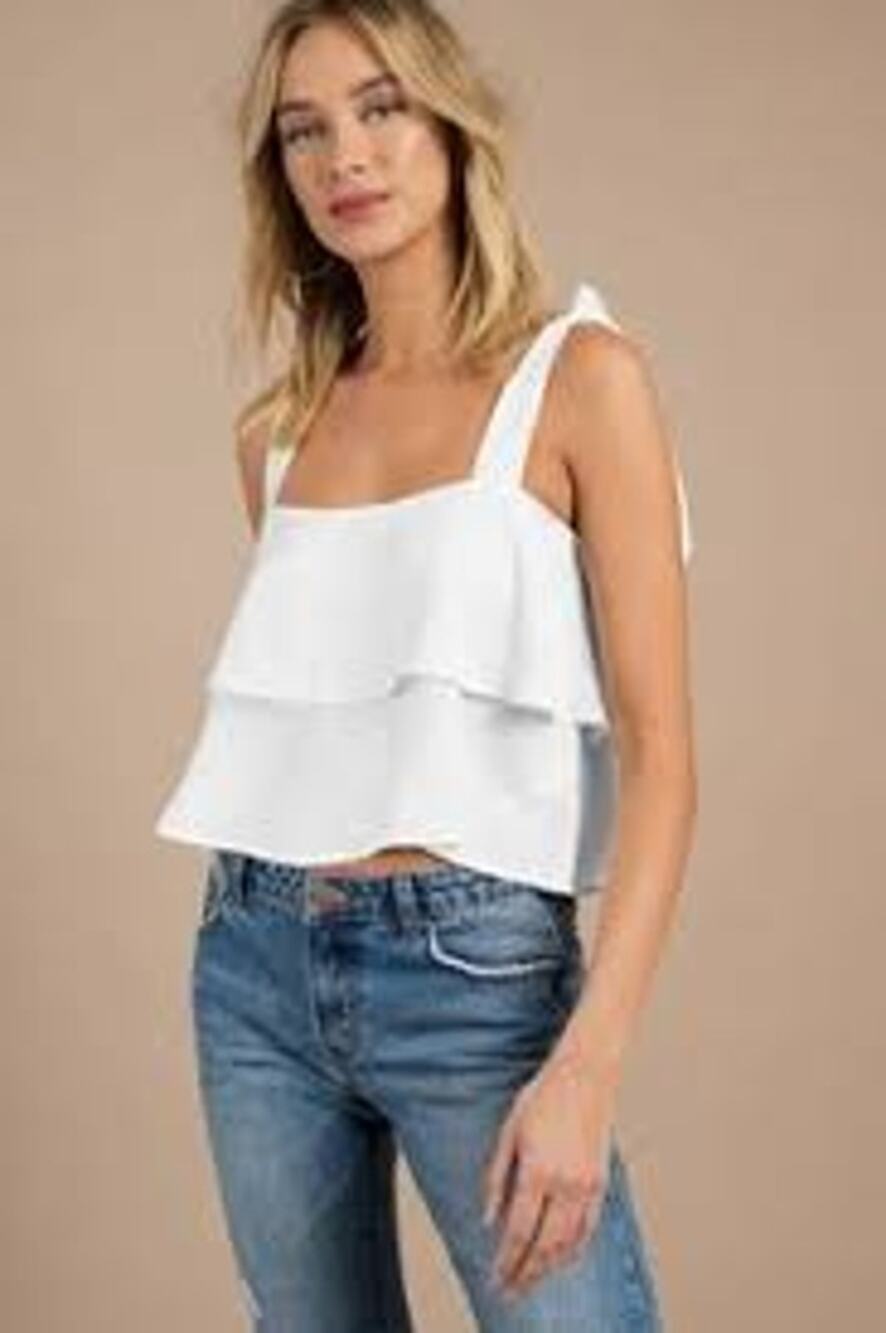 Quince Tank Top Size Large Sand European Linen Square Neck Elastic Back